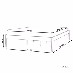 Bed Metal VAURS 180 x 200 cm (EU Super King) White
