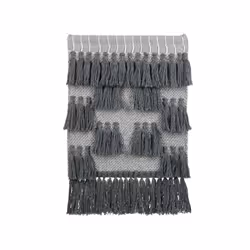 Cotton Wall Hanging with Tassels Grey JIWA