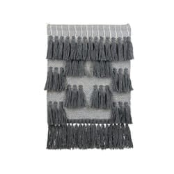 Cotton Wall Hanging with Tassels Grey JIWA