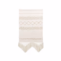 Cotton Wall Hanging with Tassels Beige  BAZDAN