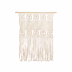 Cotton Macramé Wall Hanging Beige LAHRI