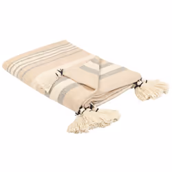 Cotton Blanket 130 x 170 cm Beige YARSELI