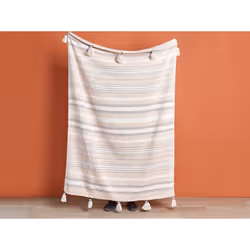 Cotton Blanket 130 x 170 cm Beige YARSELI
