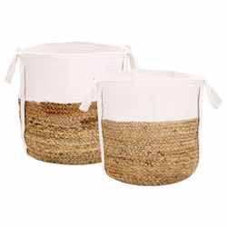 Set of 2 Baskets BELLPAT Jute Natural