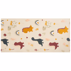 Cotton Kids Rug Dinosaurs Print 80 x 150 cm Multicolour TIOP