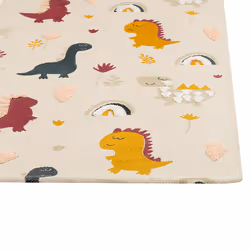 Cotton Kids Rug Dinosaurs Print 80 x 150 cm Multicolour TIOP