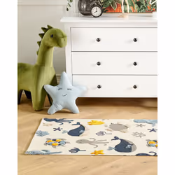 Cotton Kids Rug Animal Print 80 x 150 cm Multicolour PORSEA