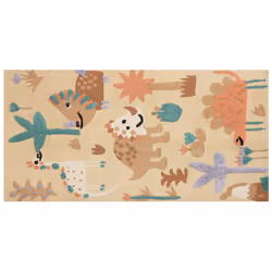 Cotton Kids Rug Animal Print 80 x 150 cm Multicolour STABAT