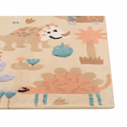Cotton Kids Rug Animal Print 80 x 150 cm Multicolour STABAT