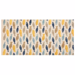 Cotton Kids Rug Fish Print 80 x 150 cm Multicolour IPUH