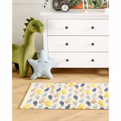 Cotton Kids Rug Fish Print 80 x 150 cm Multicolour IPUH