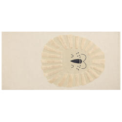 Cotton Kids Rug Lion Print 80 x 150 cm Beige BALARI