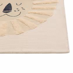 Cotton Kids Rug Lion Print 80 x 150 cm Beige BALARI