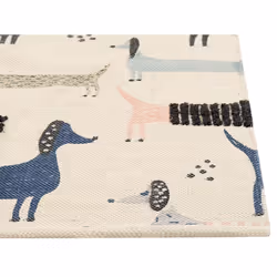 Cotton Kids Rug Dogs Print 80 x 150 cm Multicolour TEMIAJ