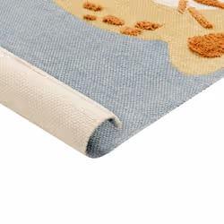 Cotton Kids Rug Leopard Print 80 x 150 cm Yellow and Grey TANGSE