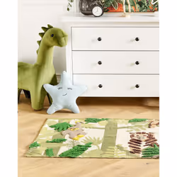 Cotton Kids Rug Jungle Print 80 x 150 cm Multicolour JANHTO