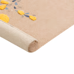Cotton Kids Rug Whales Print 80 x 150 cm Beige SEAI