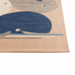 Cotton Kids Rug Whales Print 80 x 150 cm Beige SEAI