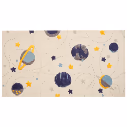 Cotton Kids Rug Galaxy Print 80 x 150 cm Multicolour LANGSA