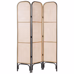 3 Panel Room Divider POTENZA Light Brown 105 cm 180 cm
