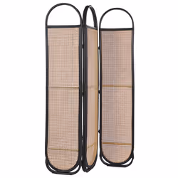 3 Panel Room Divider CORTONA Light Brown 118 cm 180 cm