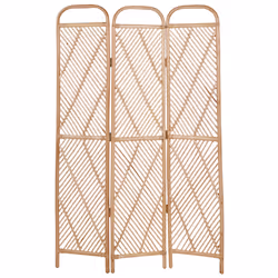 3 Panel Room Divider COSENZA Light Brown 106 cm 180 cm