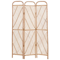 3 Panel Room Divider COSENZA Light Brown 106 cm 180 cm