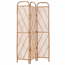 3 Panel Room Divider COSENZA Light Brown 106 cm 180 cm