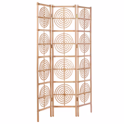 3 Panel Room Divider ALTAMURA Light Brown 117 cm 180 cm