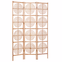 3 Panel Room Divider ALTAMURA Light Brown 117 cm 180 cm