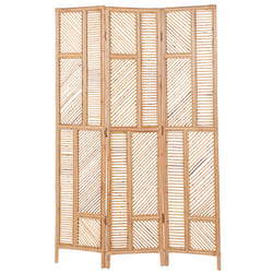 3 Panel Room Divider LAMEZIA Light Brown 117 cm 180 cm
