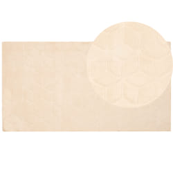 Faux Rabbit Fur Rug 80 x 150 cm Beige THATTA