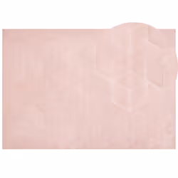 Faux Rabbit Fur Rug 160 x 230 cm Pink THATTA