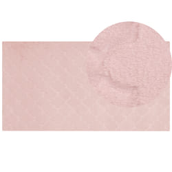 Faux Rabbit Fur Rug 80 x 150 cm Pink GHARO