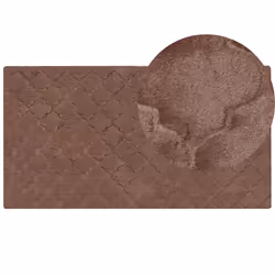 Faux Rabbit Fur Rug 80 x 150 cm Brown GHARO