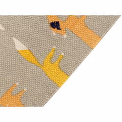 Cotton Kids Rug Fox Print 80 x 150 cm Grey BANKGO