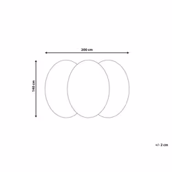 Wool Oval Area Rug 140 x 200 cm White and Graphite Grey ZABOL