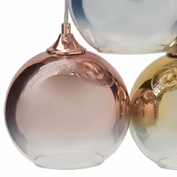 6 Light Glass Pendant Lamp Multicolour TOOMA
