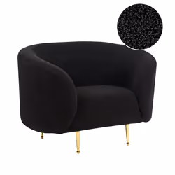 Armchair LOEN Boucle Black