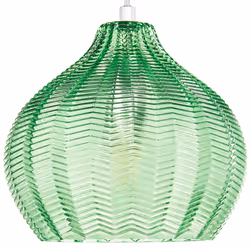 Glass Pendant Lamp Green KEILA