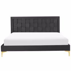 Bed Velvet LIMOUX 160 x 200 cm (EU King Size) Black - Additional view 4