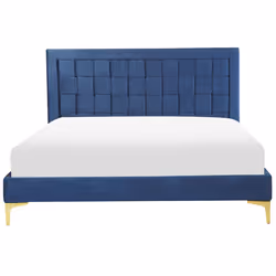 Bed Velvet LIMOUX 140 x 200 cm (EU Double) Navy Blue - Additional view 4