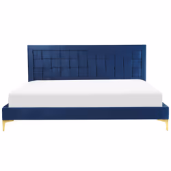 Bed Velvet LIMOUX 180 x 200 cm (EU Super King) Navy Blue - Additional view 4