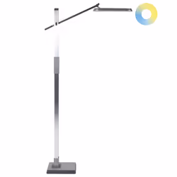 LED Floor Lamp AQUARIUS with Dimmer Metal Silver