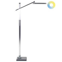 LED Floor Lamp AQUARIUS with Dimmer Metal Silver