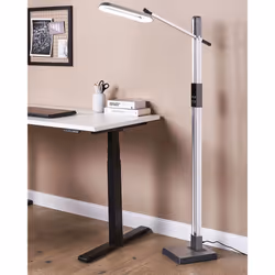 LED Floor Lamp AQUARIUS with Dimmer Metal Silver