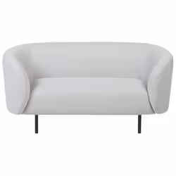 Sofa LOEN Fabric Black/ White 2 Seater