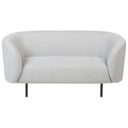Sofa LOEN Fabric Black/ White 2 Seater