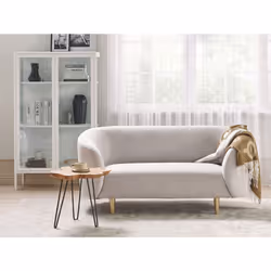 Sofa LOEN Fabric Light Beige 2 Seater