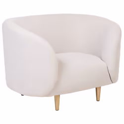 Living Room Set LOEN Fabric Light Beige 3 Seater
